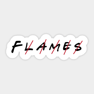 Flames Indian 90s kids friendship design Sticker